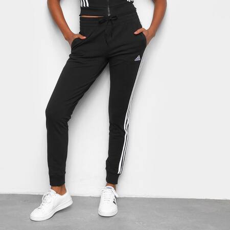 calça adidas feminina slim cuffed preta