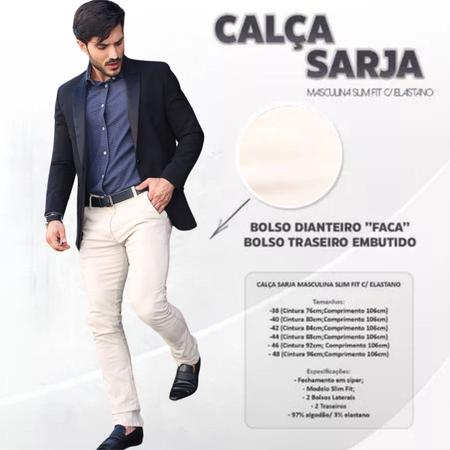Imagem de Calça Alfaiataria Sport Fino Premium Sarja Gelo Masculina