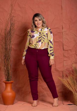 Calça social marsala cheap