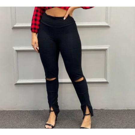 Calça com ziper hotsell no joelho feminina