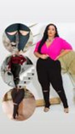 Cal a Bandagem Skinny Feminina Plus Size G1 G2 G3 Preta Abertura