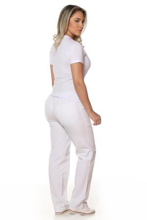 Calça branca para estagio hot sale