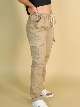 Calça cargo cheap sarja feminina