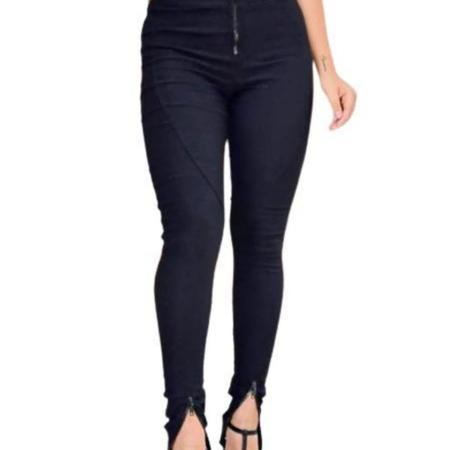 Calça colada cintura store alta