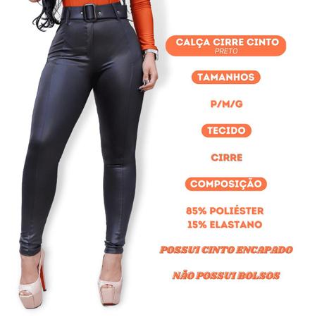 Calça cirre best sale power com cinto