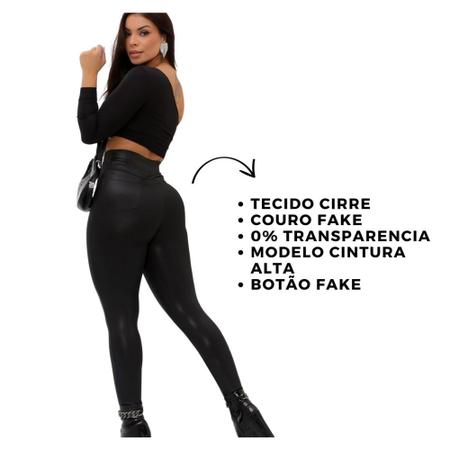 Calca cirre cintura alta com bolso 2025