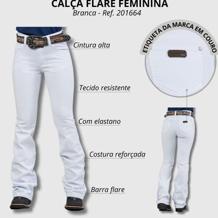 Calça flare 2024 branca country