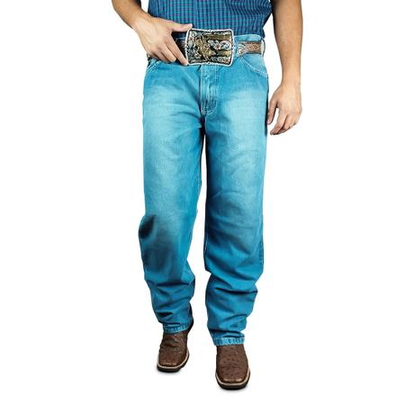 Imagem de Calça Country Tradicional Jeans Masculina Cowboy Texas Road