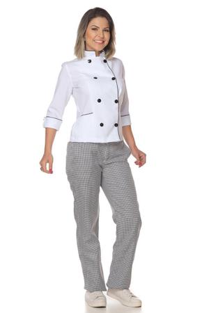 Calça xadrez para uniformes de cozinha chef restaurante gastronomia  cozinheiro hotéis alimentação tecido pied poule – kit 10 pçs – Uniformes e  Fardamentos Profissionais. UniAlpha Uniformes.