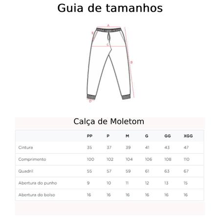 Imagem de Calça de Moletom Premium Masculina Básica Flanelada