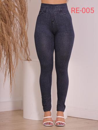 Calça legging feminina fake jeans . - Top - Calça Legging - Magazine Luiza