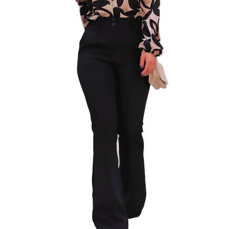 Calça social feminina deals cintura alta flare