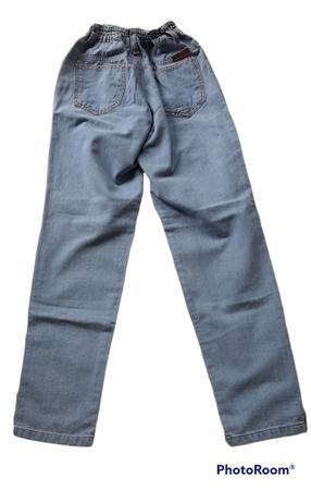 Imagem de Calça feminina azul claro elastico na cintura sol jeans wear