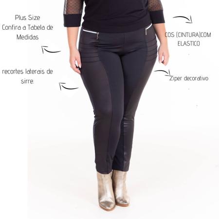 Imagem de Calça Feminina Beatriz Plus Size Montaria com detalhe de Ziper 103809