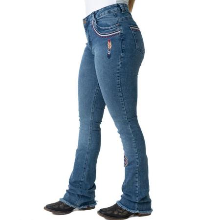 Calca jeans cheap feminina bordada