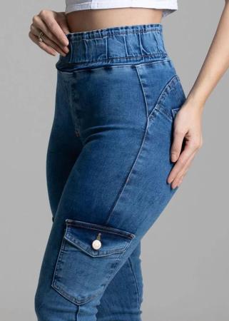 Calça sawary com sales elastico na cintura
