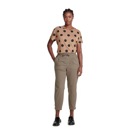 Calça de tecido hotsell feminina cintura alta