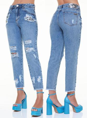 Calça jeans claudia rabelo cheap