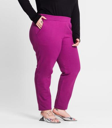 Imagem de Calça Feminina Em Moletom Plus Size Rovitex Roxo