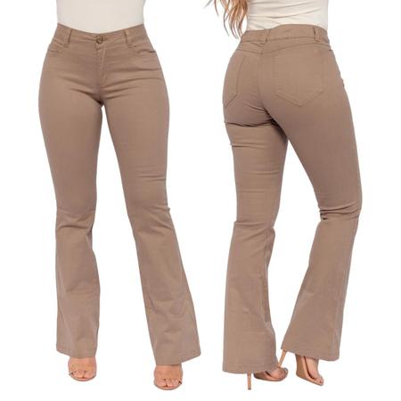 Calça flare sarja com elastano hot sale