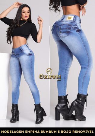 Calça Feminina Jeans Levanta BumBum Com Bojo e Elastano - OXTREET - Calça  Jeans Feminina - Magazine Luiza