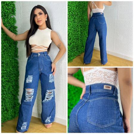 Calça rasgada moda cheap