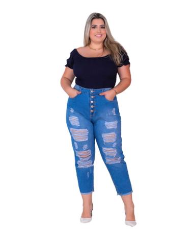 Imagem de Calça Feminina Jeans Plus Mom L2/3