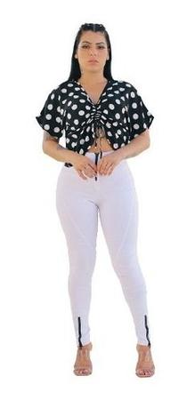 Cal a Feminina Jogger Zipper Outono Inverno 19 Moda. M Cal a
