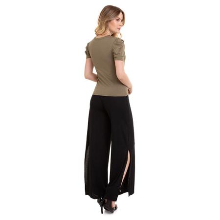 Imagem de Calça Feminina Pantalona com Fenda na lateral