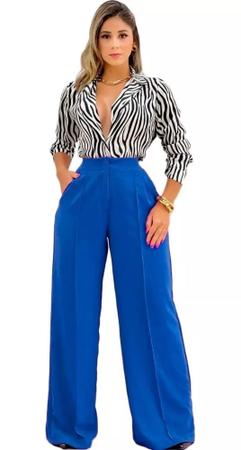 Calça social feminina pantalona 2025