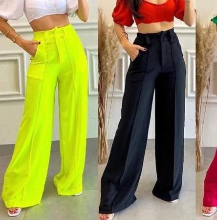 Calça feminina solta sales