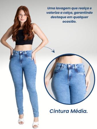 Imagem de Calça Feminina Sawary Jeans Levanta Bumbum Original Premium Elastano Bonita Empina Bumbum