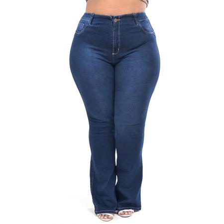Calça Flare Jeans Feminina Plus Size Clara Seleção Jeans - Calça