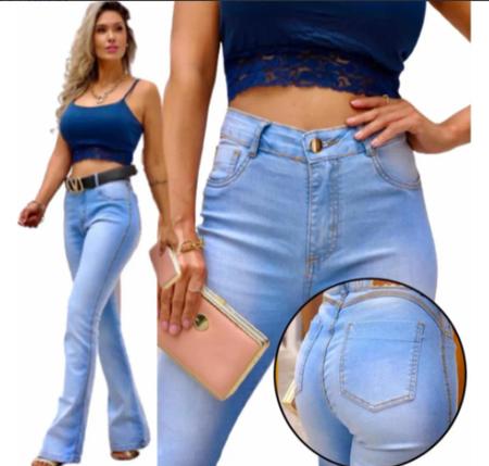 Calça Flare Modeladora Jeans Feminina Cintura Alta Com Lycra - Wild - Calça  Jeans Feminina - Magazine Luiza
