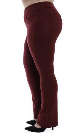 Calça flare de malha grossa 2025