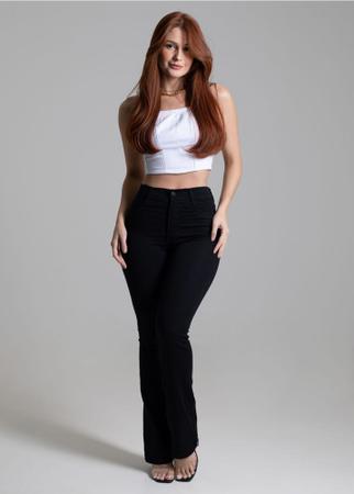 Calça flare hotsell sawary preta