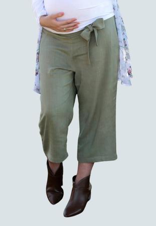 Calça pantacourt para best sale gestante