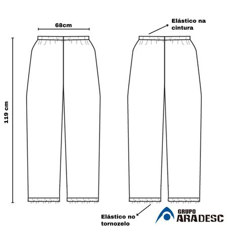 Imagem de Calça Hospitalar Descartável Em Tnt Branco 25 Gramas 10 Un