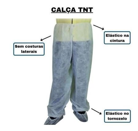 Imagem de Calça Hospitalar Descartável TNT Branco 30g