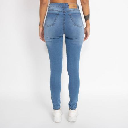 Imagem de Calça Hot Pant Feminina Skinny Jeans Azul Médio Lady Rock