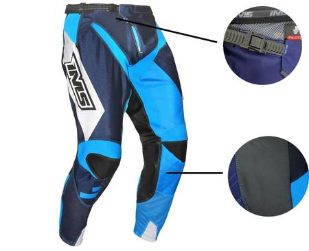 Imagem de Calça Ims Sprint Azul Ventilada Reforçada Motocross Trilha Enduro