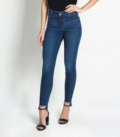 Calça jeans com barra assimétrica sales
