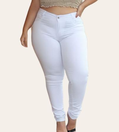 Calça branca feminina enfermagem plus size sales