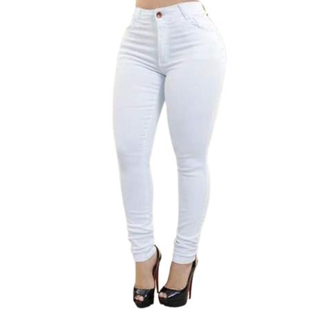 Calça Jeans Branca Modelagem Skinny Levanta Bumbum - XR Jeans