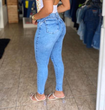 Calça jeans clara feminina - Dione moda jeans - Calça Jeans