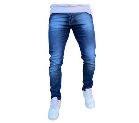 Imagem de Calça Jeans Claro Com Lycra Skinny Linha Premium Slim Fit