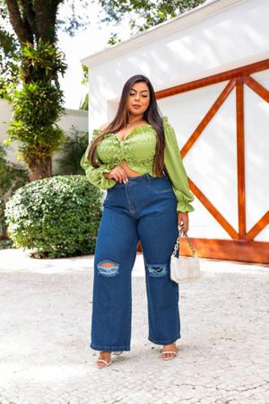 Calca sales jeans soltinha