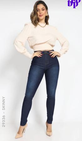 Cal a jeans feminina azul escuro skinny biotipo Biotipo Cal a