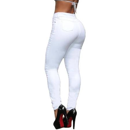 Imagem de Calça Jeans Feminina Branca Enfermagem Cintura Alta