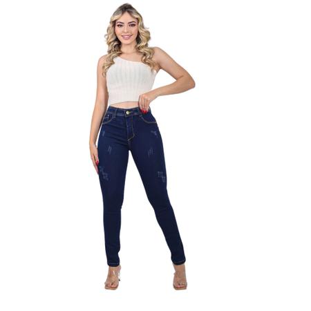 Calça Jeans Feminina Cintura Alta com Lycra - Look Nobre Jeans